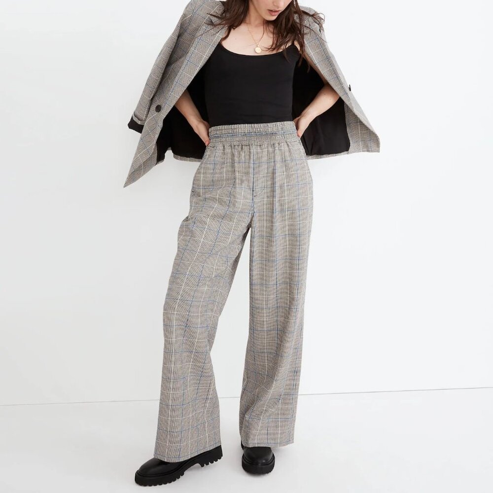 Madewell - Carley Wide-Leg Pants in Plaid